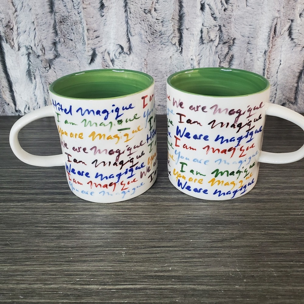Anthropologie Hotel Magique Coffee Mug Lot Of 2 Matching‎ Set